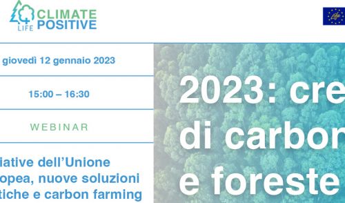 Immagine per il contenuto "Webinar “2023: crediti di carbonio e foreste”"
