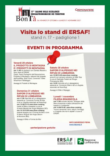 Immagine per il contenuto "Dal 29 ottobre al 1 novembre ERSAF ti aspetta a Cremona a Il Bontà"