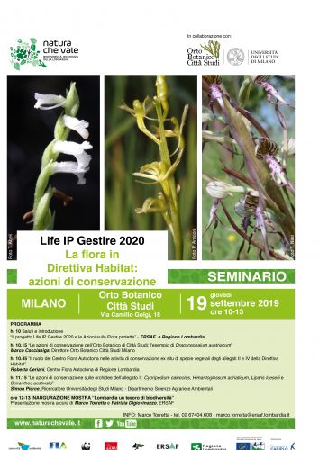 Immagine per il contenuto "Life IP Gestire2020 - Seminario "La flora in Direttiva Habitat: azioni di conservazione" "