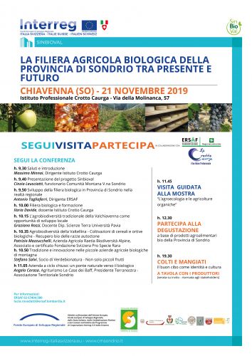 Immagine per il contenuto "Progetto SINBIOVAL, giornata di informazione e formazione "La filiera biologica della provincia di Sondrio tra presente e futuro""
